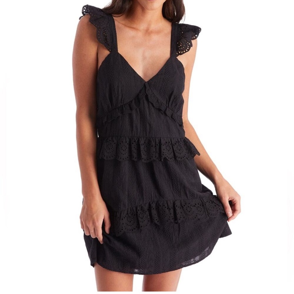 Allison New York Black Eyelet Dress